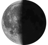 Moon on Krishna Paksha Ashtami